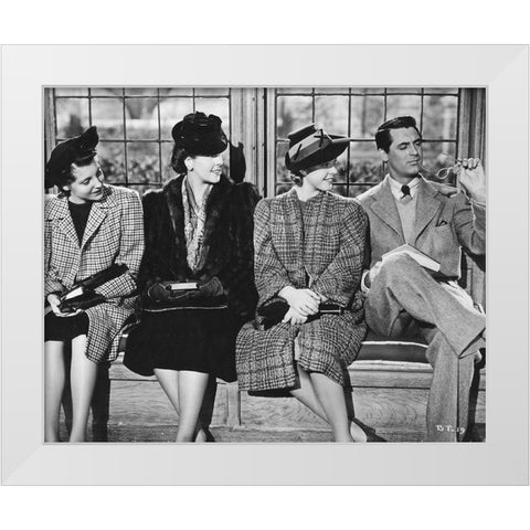 Cary Grant - Suspicion White Modern Wood Framed Art Print by Hollywood Photo Archive