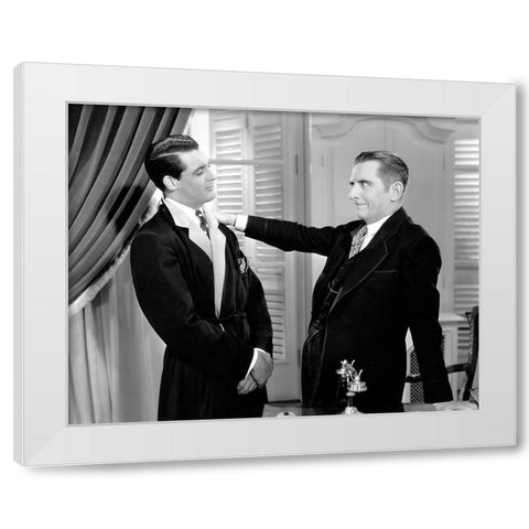 Cary Grant - Ladies Should Listen White Modern Wood Framed Art Print by Hollywood Photo Archive