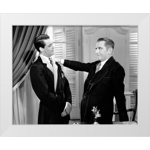 Cary Grant - Ladies Should Listen White Modern Wood Framed Art Print by Hollywood Photo Archive