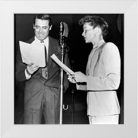 Cary Grant Publicity Still 1952 800 White Modern Wood Framed Art Print by Hollywood Photo Archive