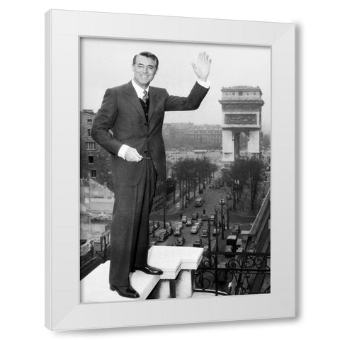 Cary Grant White Modern Wood Framed Art Print by Hollywood Photo Archive