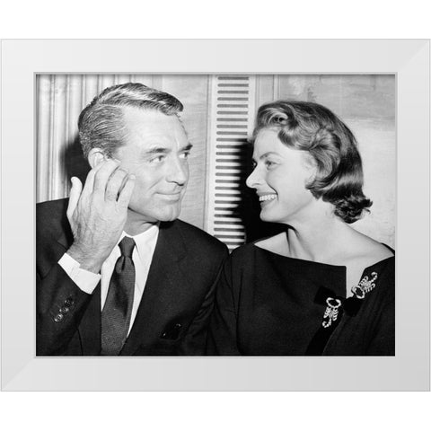 Cary Grant White Modern Wood Framed Art Print by Hollywood Photo Archive