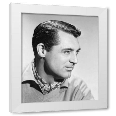 Cary Grant White Modern Wood Framed Art Print by Hollywood Photo Archive