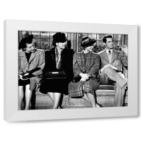 Cary Grant - Suspicion White Modern Wood Framed Art Print by Hollywood Photo Archive
