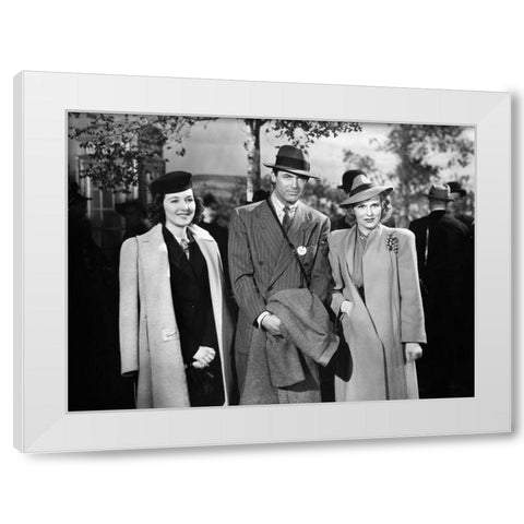 Cary Grant - Suspicion White Modern Wood Framed Art Print by Hollywood Photo Archive
