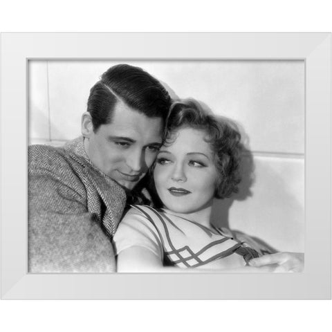 Cary Grant - The Woman Accused White Modern Wood Framed Art Print by Hollywood Photo Archive