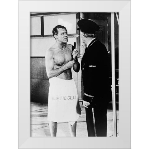 Cary Grant - That Touch of Mink White Modern Wood Framed Art Print by Hollywood Photo Archive