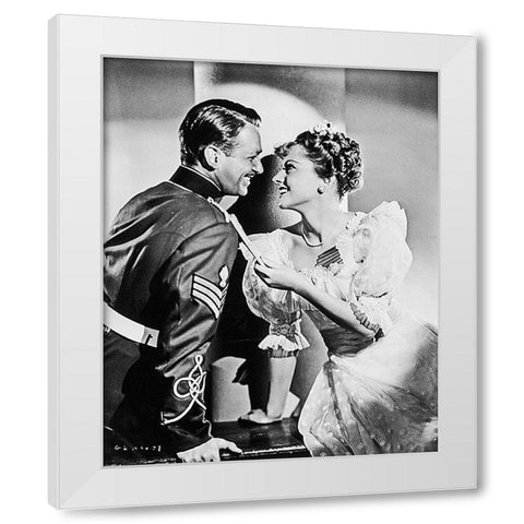 Douglas Fairbanks with Joan Fontaine - Gunga Din White Modern Wood Framed Art Print by Hollywood Photo Archive