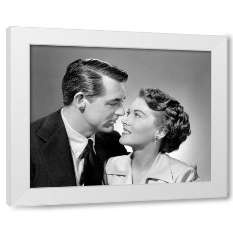Cary Grant - Crisis White Modern Wood Framed Art Print by Hollywood Photo Archive