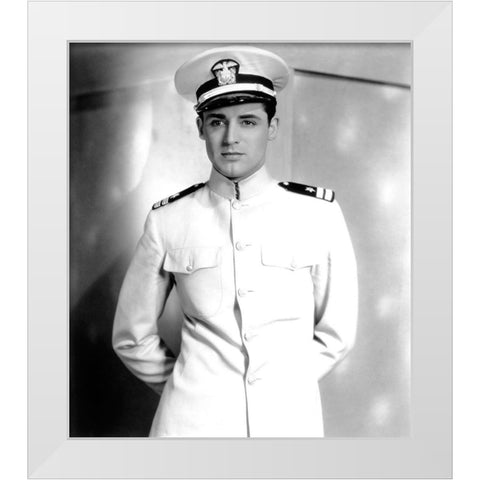 Cary Grant - Madame Butterfly White Modern Wood Framed Art Print by Hollywood Photo Archive