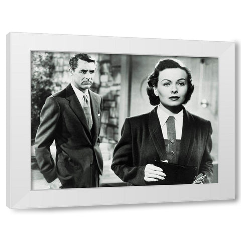 Cary Grant - People Will Talk White Modern Wood Framed Art Print by Hollywood Photo Archive