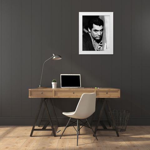 Cary Grant - The Talk of the Town White Modern Wood Framed Art Print by Hollywood Photo Archive