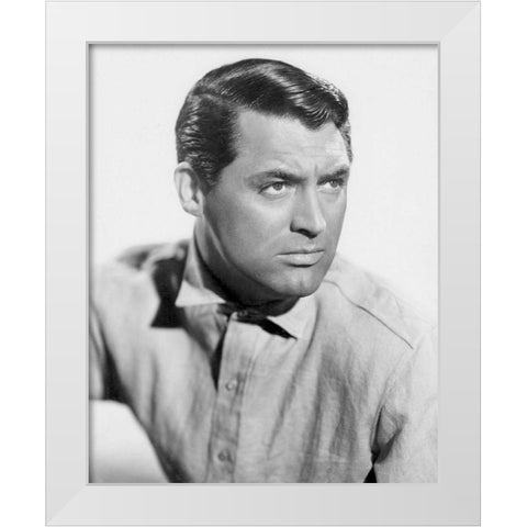 Cary Grant - The Talk of the Town White Modern Wood Framed Art Print by Hollywood Photo Archive