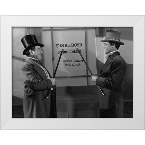Cary Grant - The Talk of the Town White Modern Wood Framed Art Print by Hollywood Photo Archive