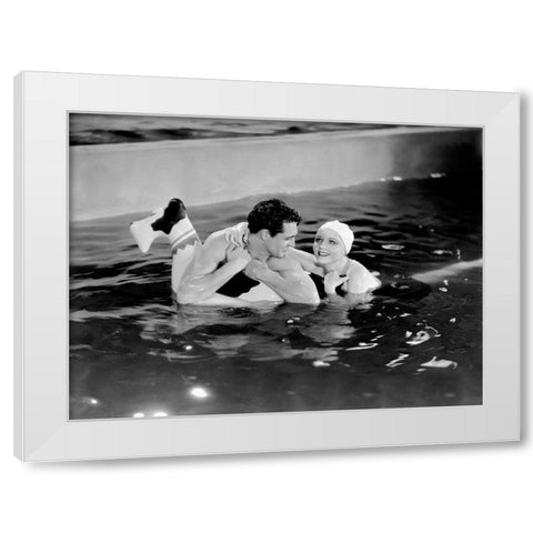 Cary Grant - The Talk of the Town White Modern Wood Framed Art Print by Hollywood Photo Archive