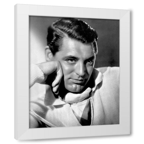 Cary Grant - The Talk of the Town White Modern Wood Framed Art Print by Hollywood Photo Archive