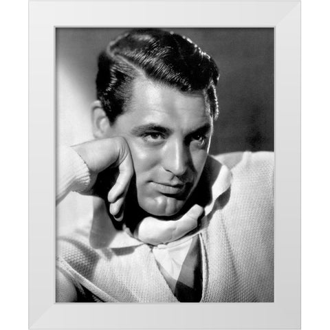 Cary Grant - The Talk of the Town White Modern Wood Framed Art Print by Hollywood Photo Archive