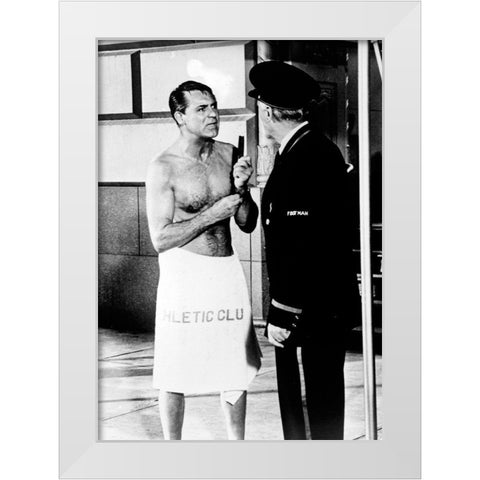 Cary Grant - That Touch of Mink White Modern Wood Framed Art Print by Hollywood Photo Archive