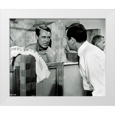 Cary Grant - That Touch of Mink White Modern Wood Framed Art Print by Hollywood Photo Archive