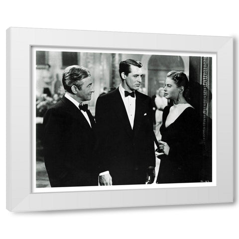 Cary Grant, Claude Rains and Ingrid Bergman - Notorious White Modern Wood Framed Art Print by Hollywood Photo Archive