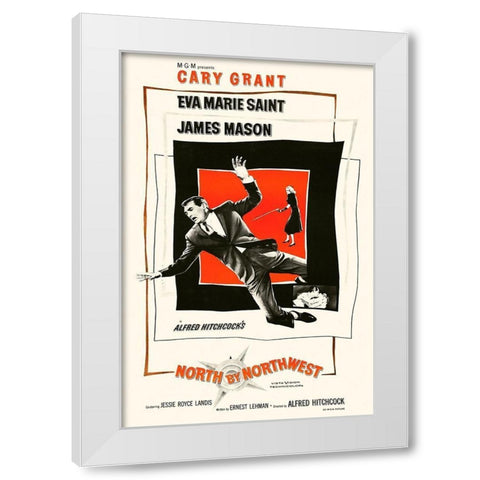 North by Northwest White Modern Wood Framed Art Print by Hollywood Photo Archive