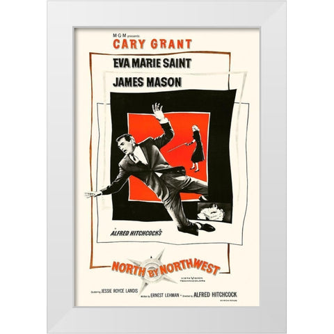 North by Northwest White Modern Wood Framed Art Print by Hollywood Photo Archive