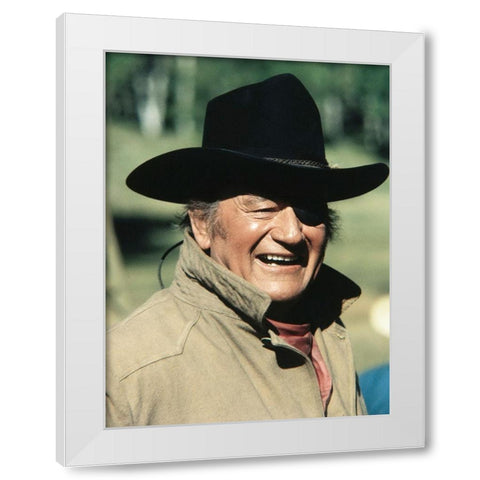 True Grit - John Wayne White Modern Wood Framed Art Print by Hollywood Photo Archive