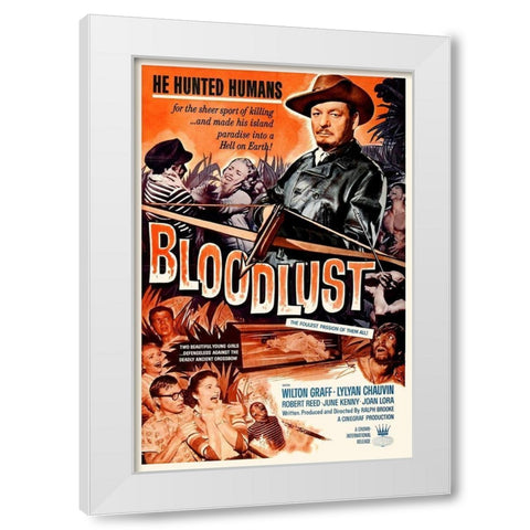 Bloodlust White Modern Wood Framed Art Print by Hollywood Photo Archive