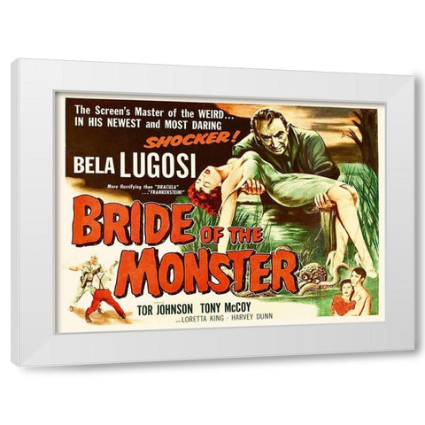 Bride of the Monster White Modern Wood Framed Art Print by Hollywood Photo Archive