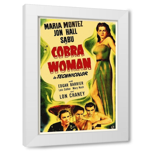 Cobra Woman White Modern Wood Framed Art Print by Hollywood Photo Archive
