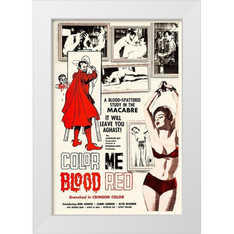 Color Me Blood Read White Modern Wood Framed Art Print by Hollywood Photo Archive