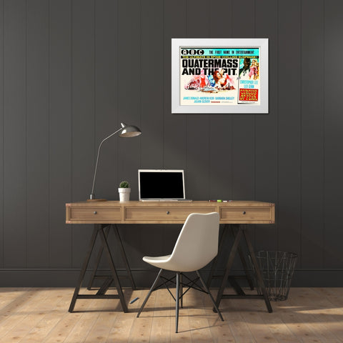 Double Feature - Quatermas and the Pit and Circus of Fear White Modern Wood Framed Art Print by Hollywood Photo Archive