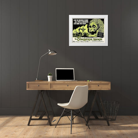 The Conqueror Worm White Modern Wood Framed Art Print by Hollywood Photo Archive