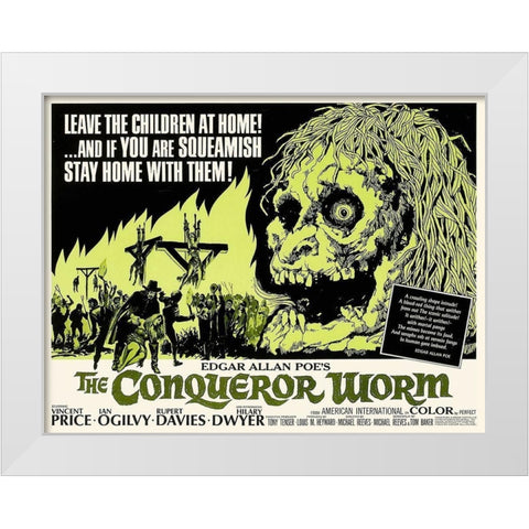 The Conqueror Worm White Modern Wood Framed Art Print by Hollywood Photo Archive