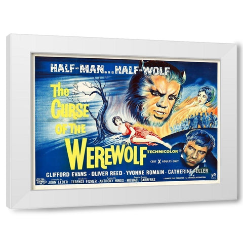 Curse of the Werewolf White Modern Wood Framed Art Print by Hollywood Photo Archive