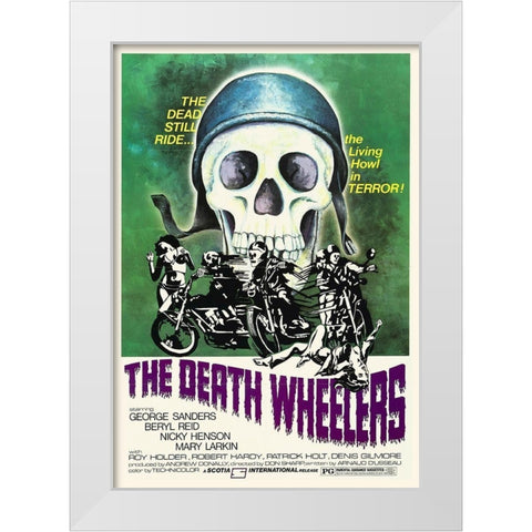 Death Wheelers White Modern Wood Framed Art Print by Hollywood Photo Archive