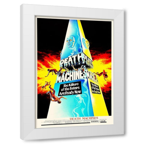 Death Machines White Modern Wood Framed Art Print by Hollywood Photo Archive