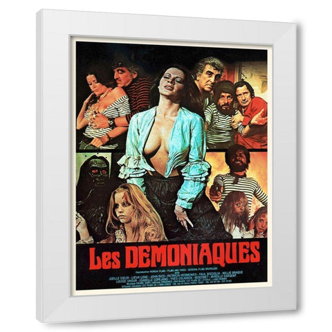 French - The Demoniacs White Modern Wood Framed Art Print by Hollywood Photo Archive