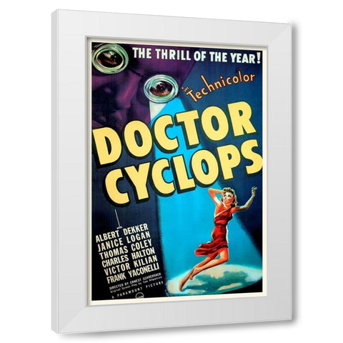 Doctor Cyclops White Modern Wood Framed Art Print by Hollywood Photo Archive