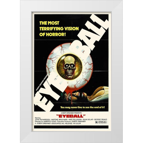 Eyeball White Modern Wood Framed Art Print by Hollywood Photo Archive