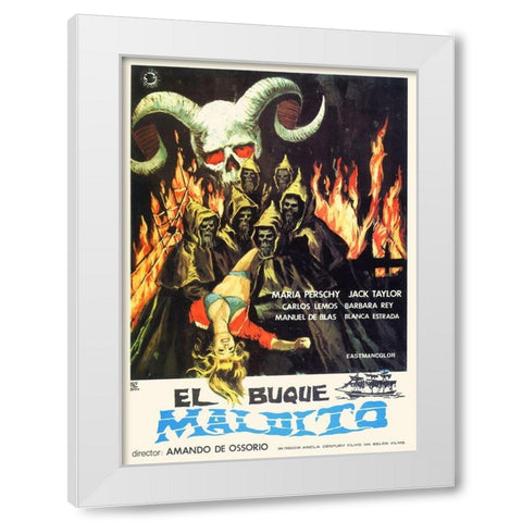 Spanish - The Ghost Galleon White Modern Wood Framed Art Print by Hollywood Photo Archive