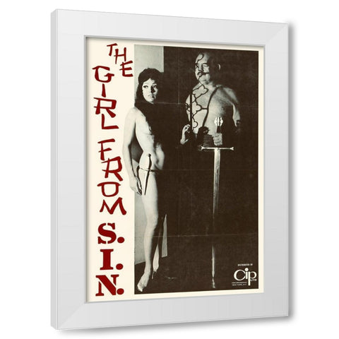 The Girl from S.I.N. White Modern Wood Framed Art Print by Hollywood Photo Archive