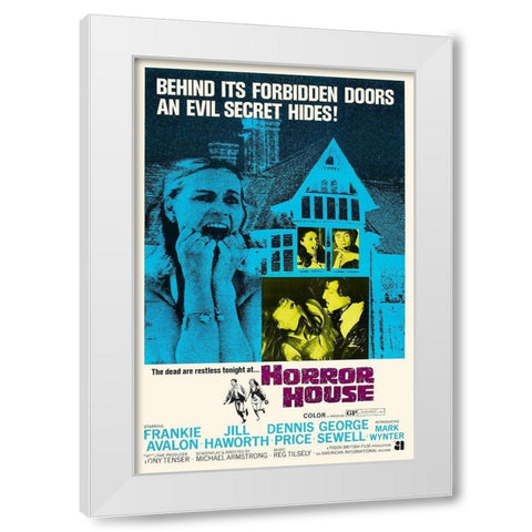Horror House White Modern Wood Framed Art Print by Hollywood Photo Archive