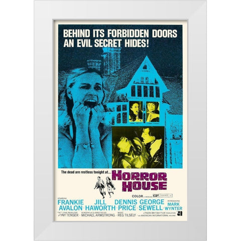 Horror House White Modern Wood Framed Art Print by Hollywood Photo Archive