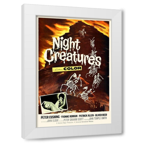 Night Creatures White Modern Wood Framed Art Print by Hollywood Photo Archive