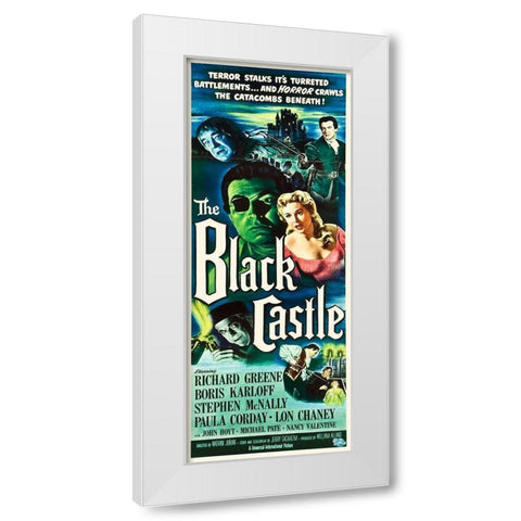 The Black Castle White Modern Wood Framed Art Print by Hollywood Photo Archive