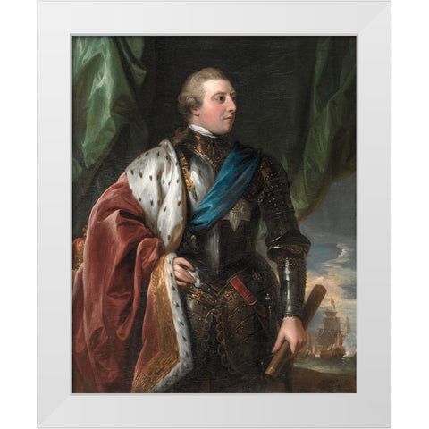 George III White Modern Wood Framed Art Print by West, Benjamin