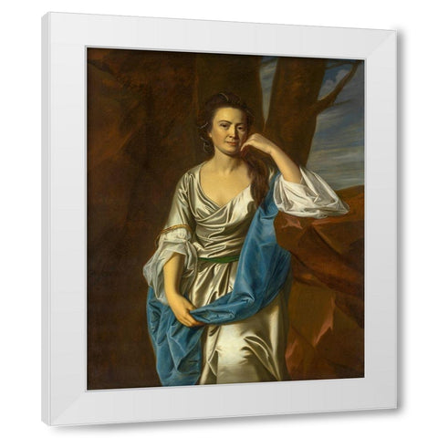 Catherine Greene White Modern Wood Framed Art Print by Copley, John Singleton
