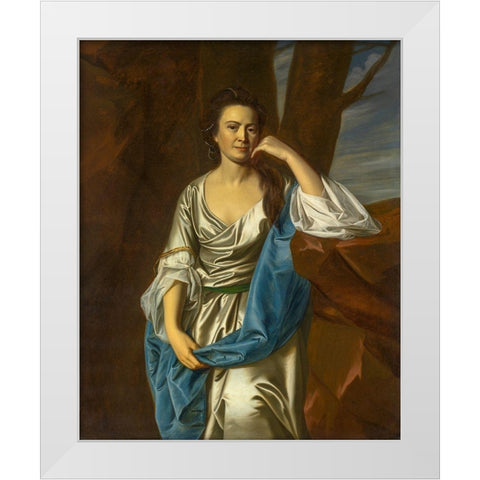 Catherine Greene White Modern Wood Framed Art Print by Copley, John Singleton