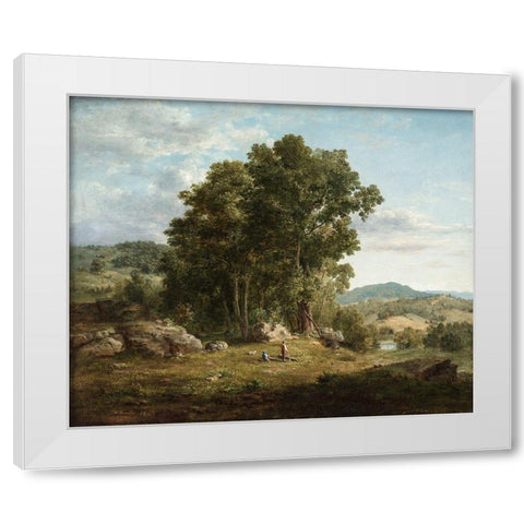 Gray Day on the Bay White Modern Wood Framed Art Print by Chase, William Merritt